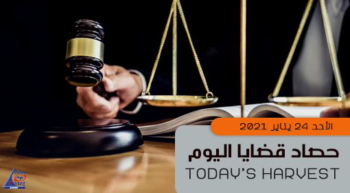 حصاد اليوم   الأحد 24 يناير 2021