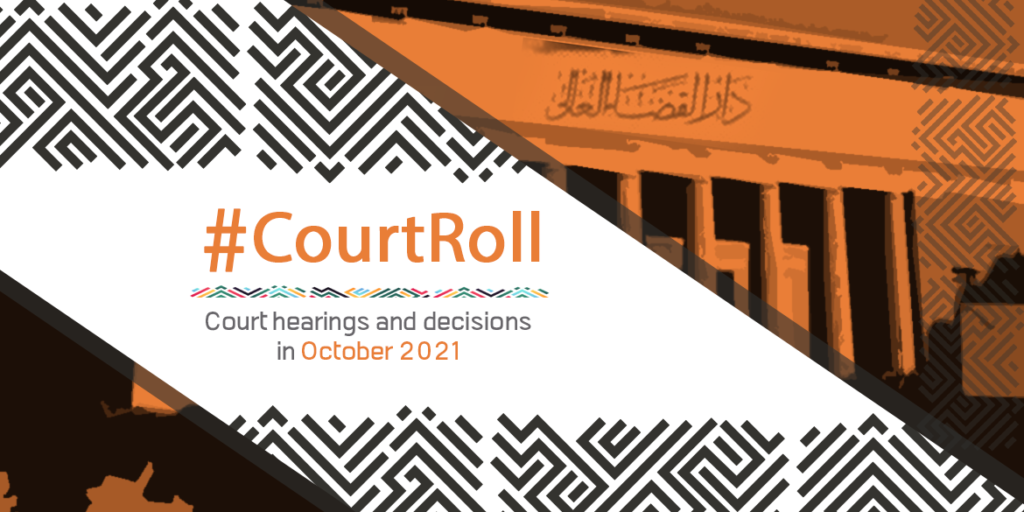 #CourtRoll  Court hearings and decisions in October 2021